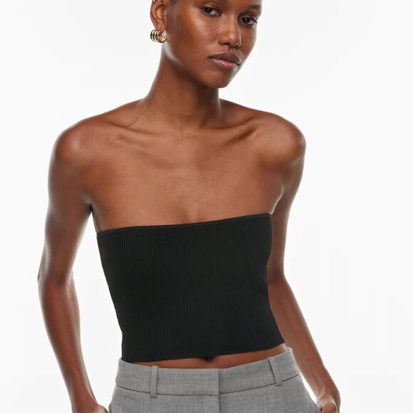 Babaton Sculpt Knit Cropped Tube Top - Picture 1 of 3